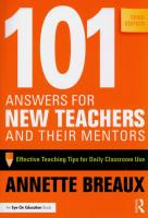 101 Answers for New Teachers and Their Mentors. Autor: Annette Breaux. SmakLiter.pl Okładka książki 101 Answers for New Teachers and Their Mentors