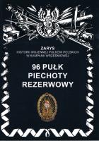 96 pułk piechoty rezerwowy. Autor: Dymek Przemysław. SmakLiter.pl Okładka książki 96 pułk piechoty rezerwowy