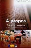 A propos Cahier d'exercices. Autor: Andant Christine. SmakLiter.pl Okładka książki A propos Cahier d'exercices