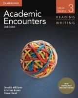 Academic Encounters L3 Std Bk. Autor: Williams Jessica, Kristine Brown, Hood Susan. SmakLiter.pl Okładka książki Academic Encounters L3 Std Bk