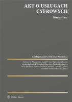 Okładka książki Akt o usługach cyfrowych. Komentarz