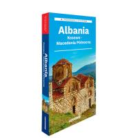 Albania, Kosowo, Macedonia Północna 2w1 przewodnik + atlas. Autor: Izabela Nowek. SmakLiter.pl Okładka książki Albania, Kosowo, Macedonia Północna 2w1 przewodnik + atlas