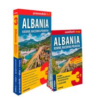 Albania Kosowo Macedonia Północna 3w1 przewodnik + atlas + mapa. Autor: Izabela Nowek. SmakLiter.pl Okładka książki Albania Kosowo Macedonia Północna 3w1 przewodnik + atlas + mapa