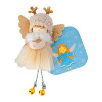 Opakowanie Aniołek wiszący z dzwoneczkami beżowy