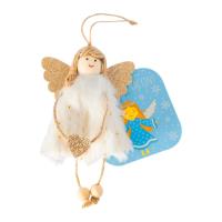 Opakowanie Aniołek wiszący z koralikami biały