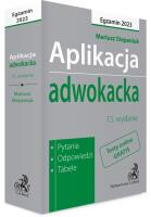 Okładka książki Aplikacja adwokacka 2023. Pytania, odpowiedzi