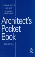 Okładka książki Architect's Pocket Book
