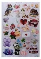 Opakowanie Arkusz do techniki 3D sztancowany urodziny