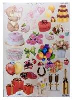 Opakowanie Arkusz do techniki 3D sztancowany urodziny