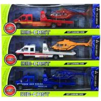 Opakowanie Auto metalowe lawet z helikopterem MIX