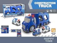 Opakowanie Auto z kontenerem i 2 autkami policyjnymi światło