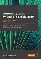 Okładka książki Automatyzacja w VBA dla Excela 2019