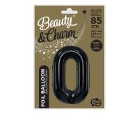 Opakowanie Balon foliowy B&C cyfra 0 matowa czarna 85cm