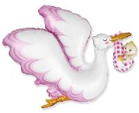 Opakowanie Balon foliowy Bocian Baby Girl FX 61cm