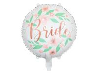 Opakowanie Balon foliowy Bride kwiaty 45cm biały