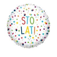 Opakowanie Balon foliowy Confetti Birthday Sto Lat 43 cm