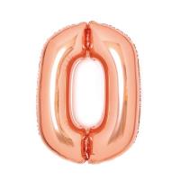 Opakowanie Balon foliowy cyfra 0 różowe złoto 47x66cm