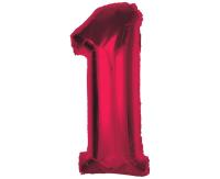 Opakowanie Balon foliowy cyfra 1 czerwona Smart 92cm