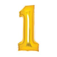 Opakowanie Balon foliowy cyfra 1 złota 35x66cm