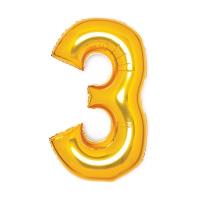 Opakowanie Balon foliowy cyfra 2 złota 50x66cm