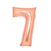 Opakowanie Balon foliowy cyfra 7 różowe złoto 45x66cm