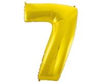 Opakowanie Balon foliowy cyfra '7' złota, 85cm