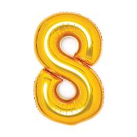Opakowanie Balon foliowy cyfra 8 złota 49x66cm