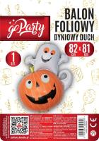 Balon foliowy Dyniowy duch 82x81cm. Wydawca: GoParty. SmakLiter.pl Opakowanie Balon foliowy Dyniowy duch 82x81cm