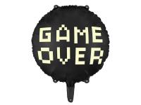 Opakowanie Balon foliowy Game over czarny 45cm