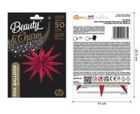 Opakowanie Balon foliowy Gwiazda 3D czerwona 50x46cm