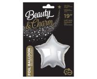 Opakowanie Balon foliowy Gwiazda Beauty&Charm srebrna 36cm