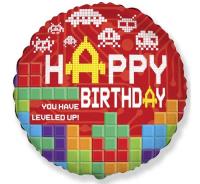 Opakowanie Balon foliowy Happy Birthday Bricks FX 46cm
