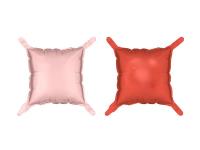 Opakowanie Balon foliowy Kwadrat różowo-czerwony 35x35cm 4szt