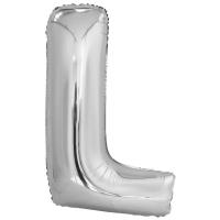 Opakowanie Balon foliowy litera L srebrna 56x86cm