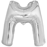 Opakowanie Balon foliowy litera M srebrna 69,5x86cm