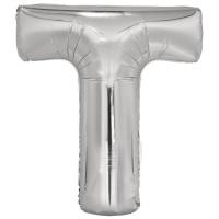 Opakowanie Balon foliowy litera T srebrna 74x86cm