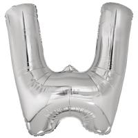 Opakowanie Balon foliowy litera W srebrna 79x86cm