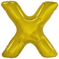 Opakowanie Balon foliowy litera X złota 81x86cm