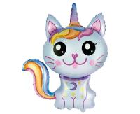 Opakowanie Balon foliowy Magiczny kot niebieski 88x73cm