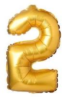 Opakowanie Balon foliowy matowy złoty 2 69cm