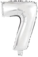 Opakowanie Balon foliowy mini cyfra 7 srebrna 30x40cm