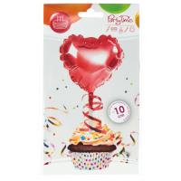 Balon foliowy na patyczku serce czerwony. Wydawca: ARPEX. SmakLiter.pl Opakowanie Balon foliowy na patyczku serce czerwony