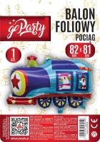 Balon foliowy Pociąg 82x81cm. Wydawca: GoParty. SmakLiter.pl Opakowanie Balon foliowy Pociąg 82x81cm
