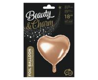 Opakowanie Balon foliowy Serce różowo-złoty 45cm