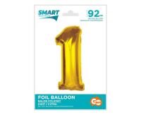Opakowanie Balon foliowy Smart cyfra 1 złota 92cm