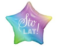 Opakowanie Balon foliowy Sto Lat, gwiazda gradient 48cm