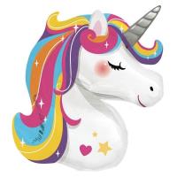 Opakowanie Balon foliowy Supershape Jednorożec 70x78cm