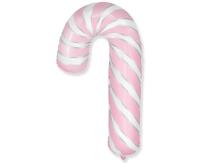 Opakowanie Balon foliowy Świąteczny lizak różowo-biały