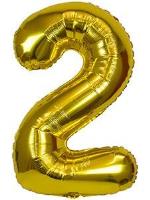 Opakowanie Balon foliowy XXL 2 złoty 61cm