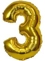 Opakowanie Balon foliowy XXL 3 złoty 61cm